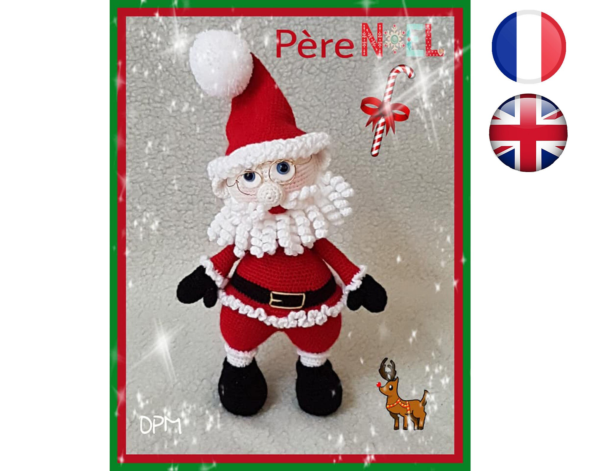 Gratuit Patron Traineau Pere Noel A Imprimer Patron tutoriel Crochet Père-Noël-Amigurumi Français English - Etsy France