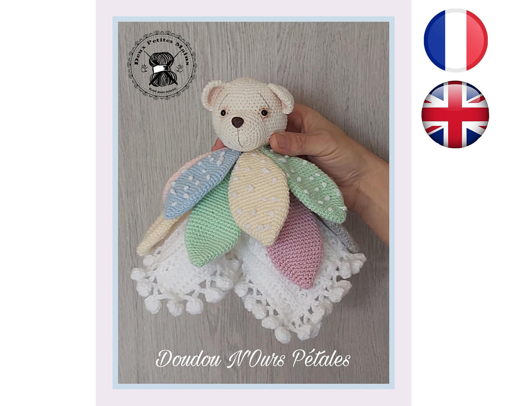 1 Thibault 2 Thibault 3 Thibault Doudou Patron tutoriel Crochet Doudou-Pétales-Amigurumi Français - Etsy France