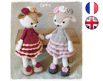 Patron tutoriel Crochet  Bibiche-Amigurumi  français et anglais Version-PDF-Email livraison