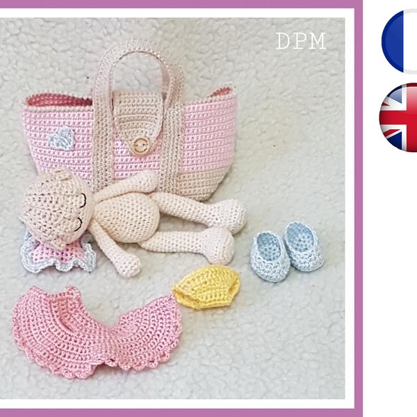 Tutorial pattern Crochet Ninie -Poupée-Amigurumi Français English Version-PDF-Email delivery