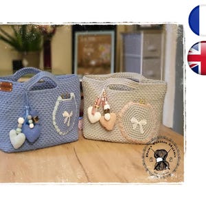 Padrão de tutorial de crochê Sac-à-Crochet Francês Inglês Versão-PDF-Entrega por e-mail