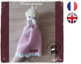 Pattern tutorial Hook Puppet Pimprenelle Amigurumi French/English Version-PDF-Email delivery