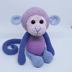 Crochet tutorial pattern Pastel-Monkey-Amigurumi French English Version-PDF-Email delivery image 3