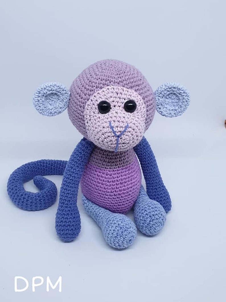 Crochet tutorial pattern Pastel-Monkey-Amigurumi French English Version-PDF-Email delivery image 3