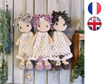 Amigurumi Crochet Tutorial Pattern - Tenderness Doll - French/English Version - PDF - Email Delivery