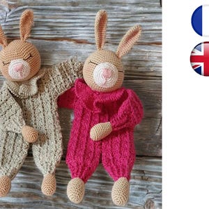 Crochet Doudou-Pimpin-Amigurumi tutorial pattern French English Version-PDF-Email delivery