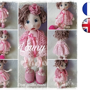 Crochet tutorial pattern Louny-Amigurumi French English Version-PDF-Email delivery