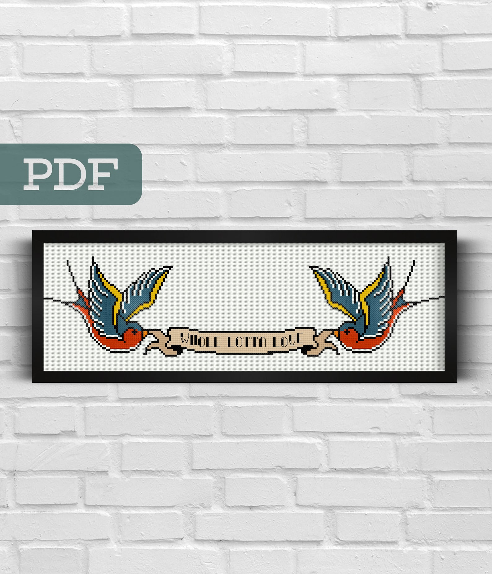 Whole Lotta Love Cross Stitch Pattern - Led Zeppelin Cross Stitch ...