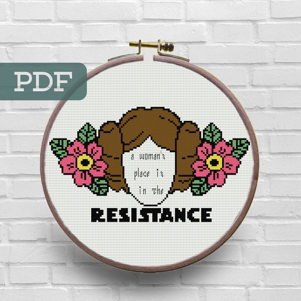 A Woman's Place Star Wars Cross Stitch Pattern (PDF Pattern)