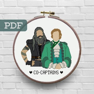 Blackbeard & Stede Bonnet Co Captains Cross Stitch Pattern - Unsere Flagge bedeutet Death Cross Stitch Pattern - OFMD Cross Stitch Pattern
