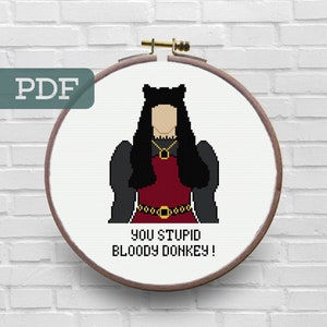 Nadja You Stupid Bloody Donkey Cross Stitch Pattern - What We Do in The Shadows Cross Stitch Pattern - WWDITS