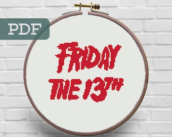 Friday The 13th Cross Stitch Pattern - Jason Voorhees (PDF Pattern)