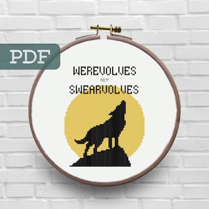 Werevolves Not Swearvolves Cross Stitch Pattern -  What We Do in The Shadows Cross Stitch Pattern - WWDITS Cross Stitch Pattern
