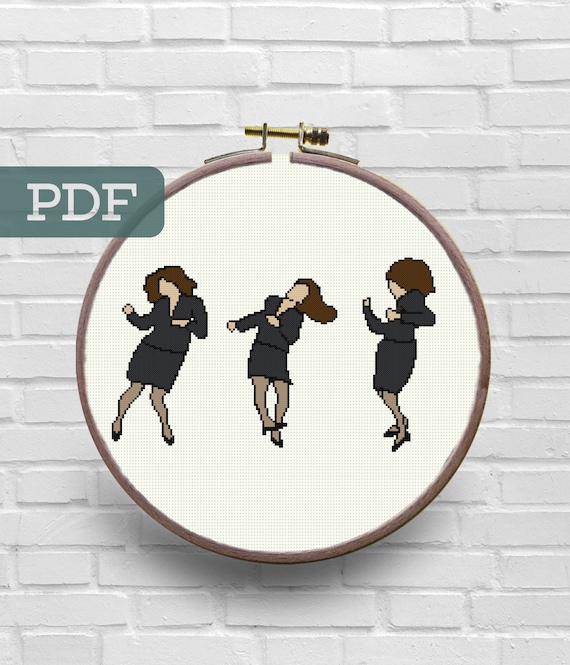 Elaine Benes Dance Moves Cross Stitch Pattern Seinfeld Cross Stitch Elaine Dance Cross Stitch