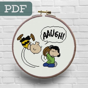 Peanuts Cross Stitch Pattern - Charlie Brown Cross Stitch Pattern - Comic Cross Stitch Pattern