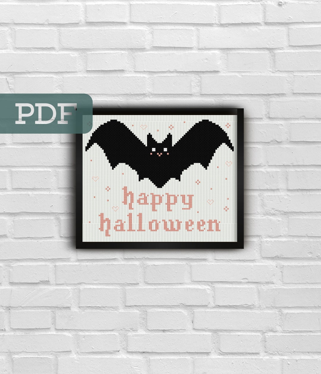 Cute Bat - Happy Halloween Cross Stitch Pattern (PDF Pattern) - Etsy