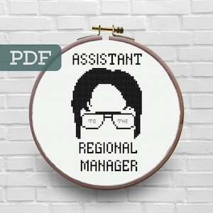 Dwight Schrute Cross Stitch Pattern - The Office Cross Stitch Pattern - Assistant to the Regional Manager Cross Stitch Pattern