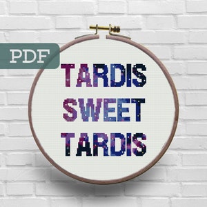 Tardis Sweet Tardis Cross Stitch Pattern - Doctor Who Cross Stitch Pattern - Tardis Cross Stitch Pattern