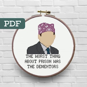 Worst Thing About the Prison Cross Stitch Pattern - Prison Mike Cross Stitch Pattern - The Office Cross Stitch - The Office Quarantine