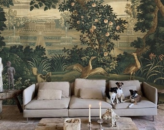 Order for aruffolo23, 208 inches wide x 108 inches high, traditional vinyl wallpaper