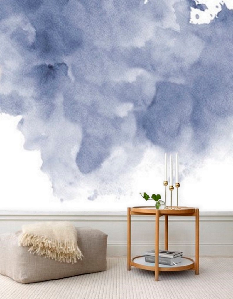 Wall Paper Watercolor Wallpaper Mural Removable Wallpaper - Etsy
