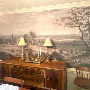 Peel and Stick Scenic Panoramic Wallpaper, Country Mural, Large Rural Painting, Pastoral Landscape Wallpaper in size 137.8&quot;wide x 98.4&quot;high