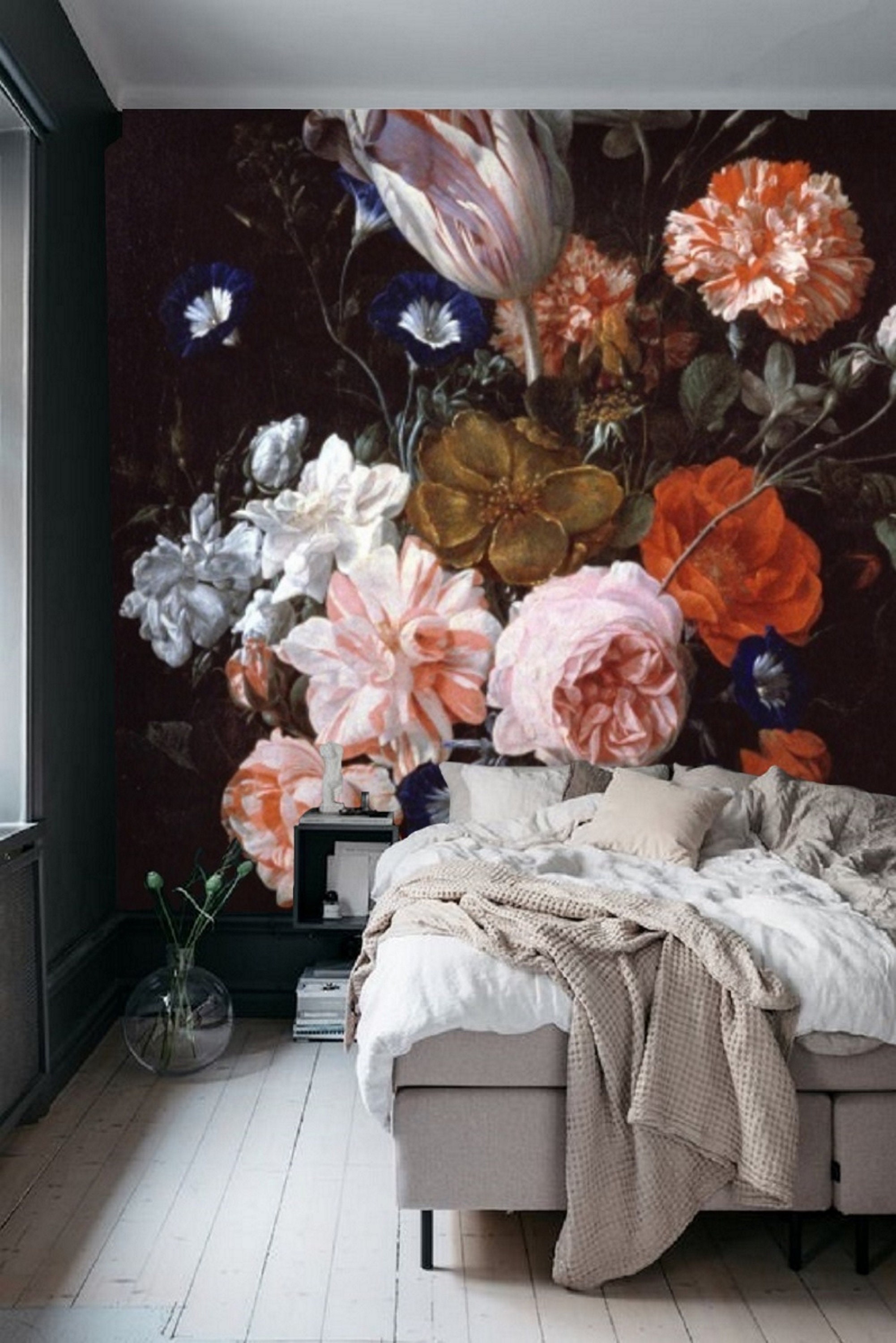 Wallpaper large floral deals
