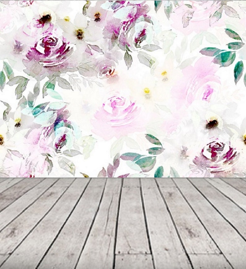 Floral Wallpaper Mural Vintage Peel and Stick Wallpaper Etsy Canada