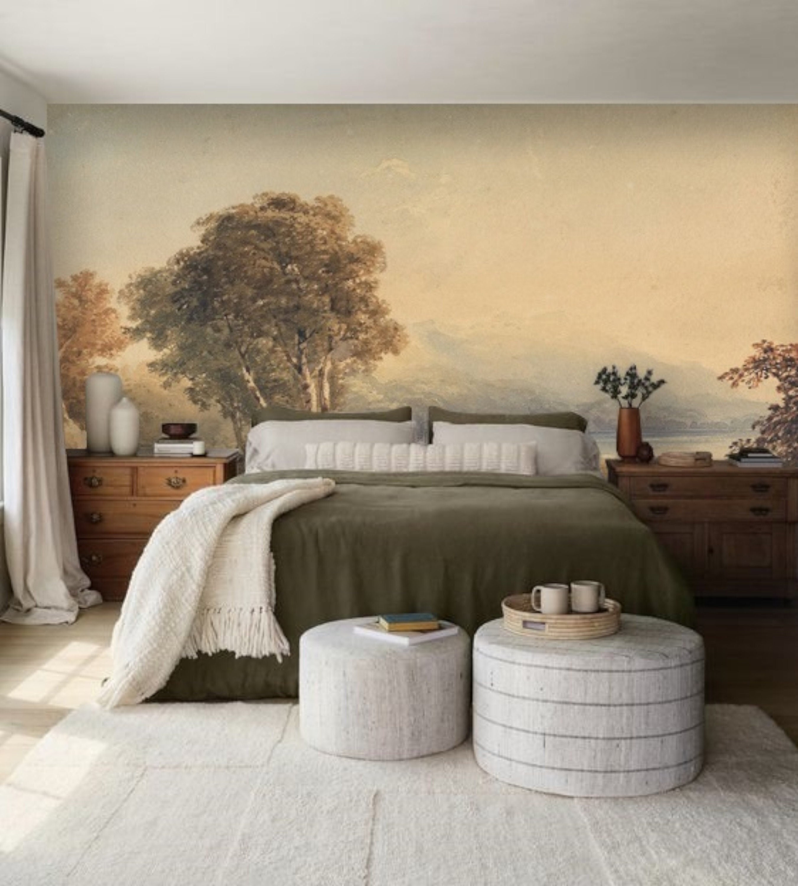 Vinilo pared ojo bosque paisaje para dormitorio Mural vinilo Decal Sticker  1778dz -  España