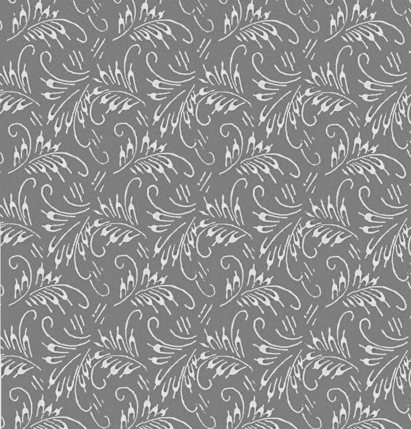 Grey Floral Swirl Vector Background