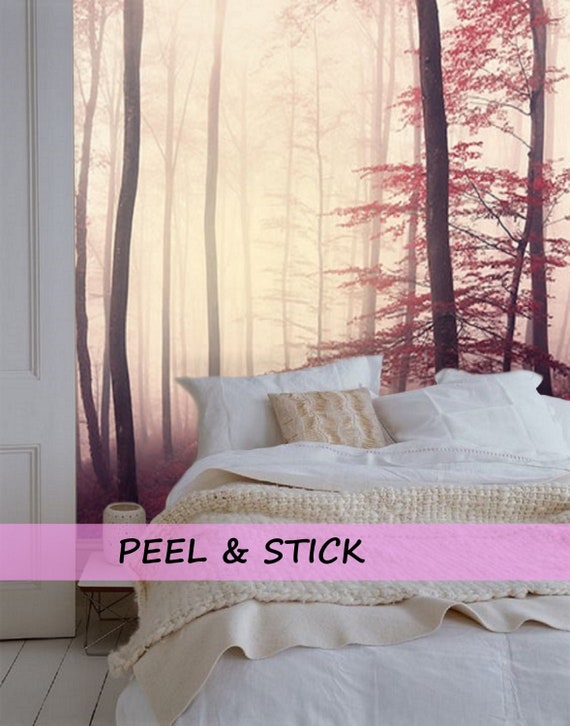 Woodland Wallpaper Mural Removable Peel and Stick Wallpaper - Etsy