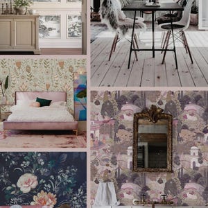 Mural de papel pintado de árbol natural, gris y beige, extraíble, autoadhesivo, decoración minimalista moderna, papel pintado de toile de bosque para comedor. imagen 13