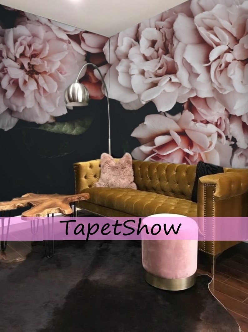 Dutch Dark Vintage Floral Removable Wallpaper Peel and Stick Etsy