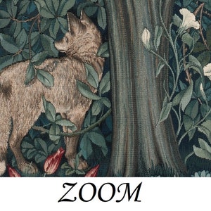 William Morris Wallpaper, Whimsical Forest Wallpaper, Woodland Removable Wallpaper, Deer Wall Mural Wallpaper, Greenery Nursery Decor 226 image 9