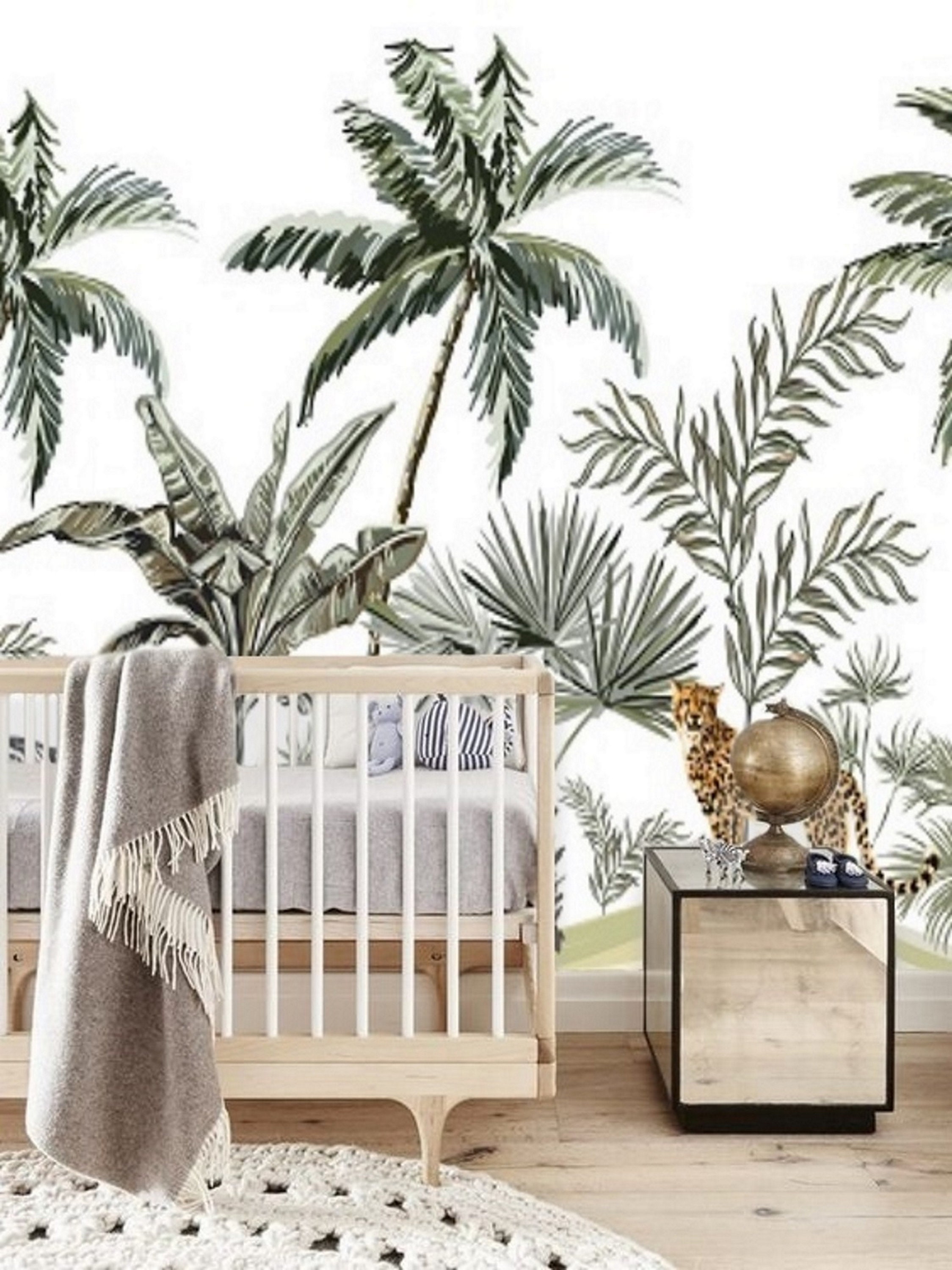 Safari Animal Nursery Wallpaper Boy Kid Wallpaper Removable - Etsy Safari Animal Nursery Wallpaper Boy Kid Wallpaper Removable - Etsy