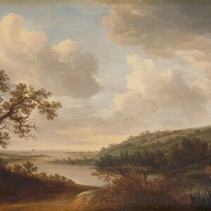 Earth Tone Vintage River Landscape Oil Painting Wallpaper Mural Removable Peel and Stick on Etsy