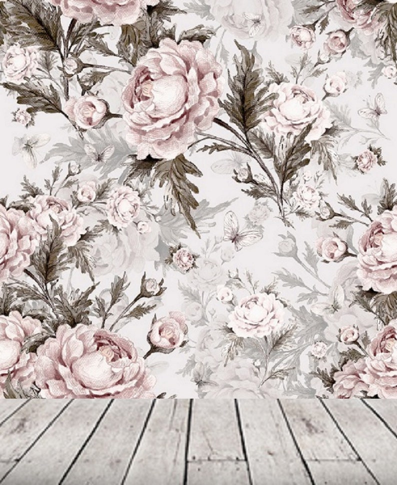 Peel and Stick Wall Paper Large Floral Wallpaper Wall Mural - Etsy