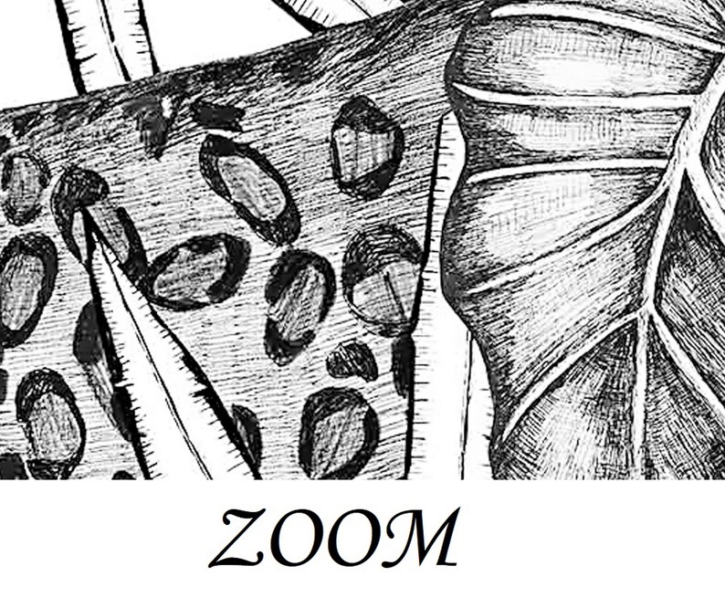 Peel and Stick Jungle Wallpaper Black and White Leopard Wall Etsy