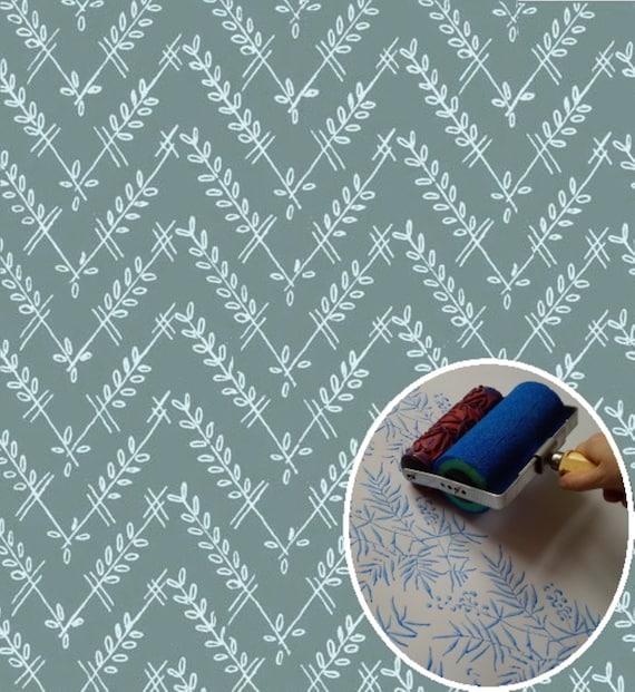 Set of Pine Cones Patterned Paint Roller, Leaf Pattern Paint Roller, Texture  Paint Roller Patterns, Decorative Paint Roller, Wall Decoration 