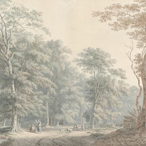 Vintage Forest Scenery Muted Faded Peel and Stick Wall Mural on Etsy