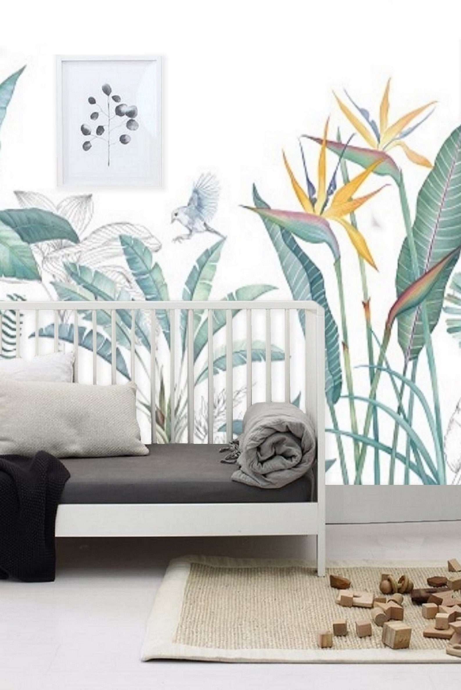 Peel 'n Stick Wall Paper Jungle Mural Removable Wallpaper Etsy