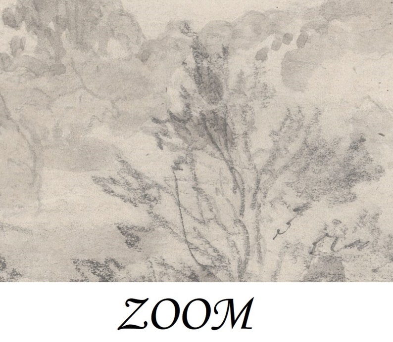 May include: A black and white pencil drawing of a tree with branches and leaves. The drawing is on a light brown paper background.