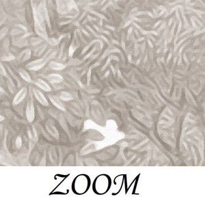 Puede incluir: Impresi&oacute;n digital abstracta con un esquema de color blanco y gris. El dise&ntilde;o presenta un patr&oacute;n de l&iacute;neas y formas en espiral, que se asemeja a un bosque o una red de ramas.