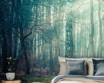 Details about   3D Green Forest N677 Wallpaper Wall Mural Removable Self-adhesive Sticker Amy 