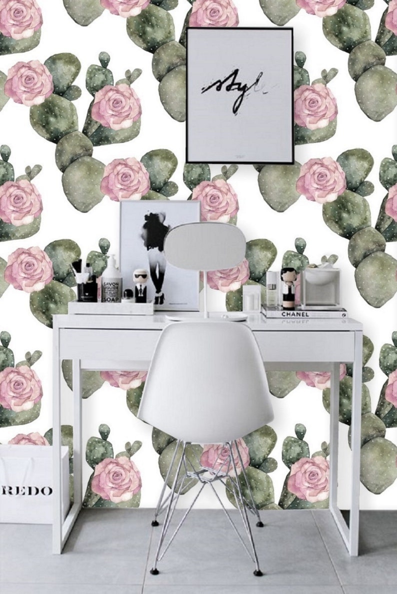 Téléchargement gratuit Images Cactus Wall Paper Mural Removable Peel Stick Tropical Etsy le plus cool salutations