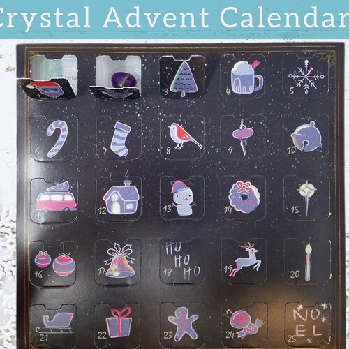 Crystal Advent Calendar Gemstone Christmas Countdown Etsy