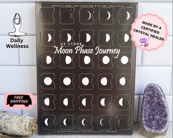 Moon Phase Calendar Crystal Mystery Box, Self Care Box for Wellness Mindfulness & Personal Development