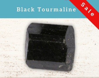 Black Tourmaline natural stone crystal specimen for your mineral gemstone & rock collection, healing crystal grid or boho decor