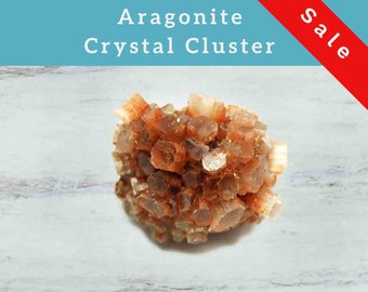 Aragonite Cluster Natural Stone Crystal Specimen For Your Mineral Gemstone & Rock Collection, Altar Table Healing Crystal Grid or Boho Decor