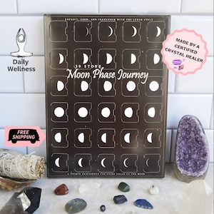 Moon Phase Calendar Crystal Mystery Box, Self Care Box for Wellness Mindfulness & Personal Development
